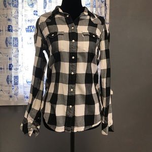 Levis Black Buffalo Check Western shirt medium